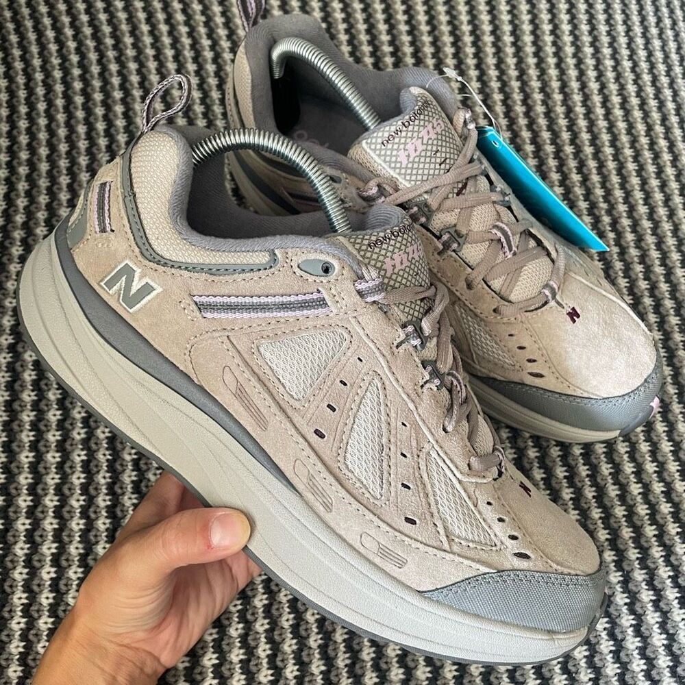 New Balance Women's Beige and Gray Athletic Shoes